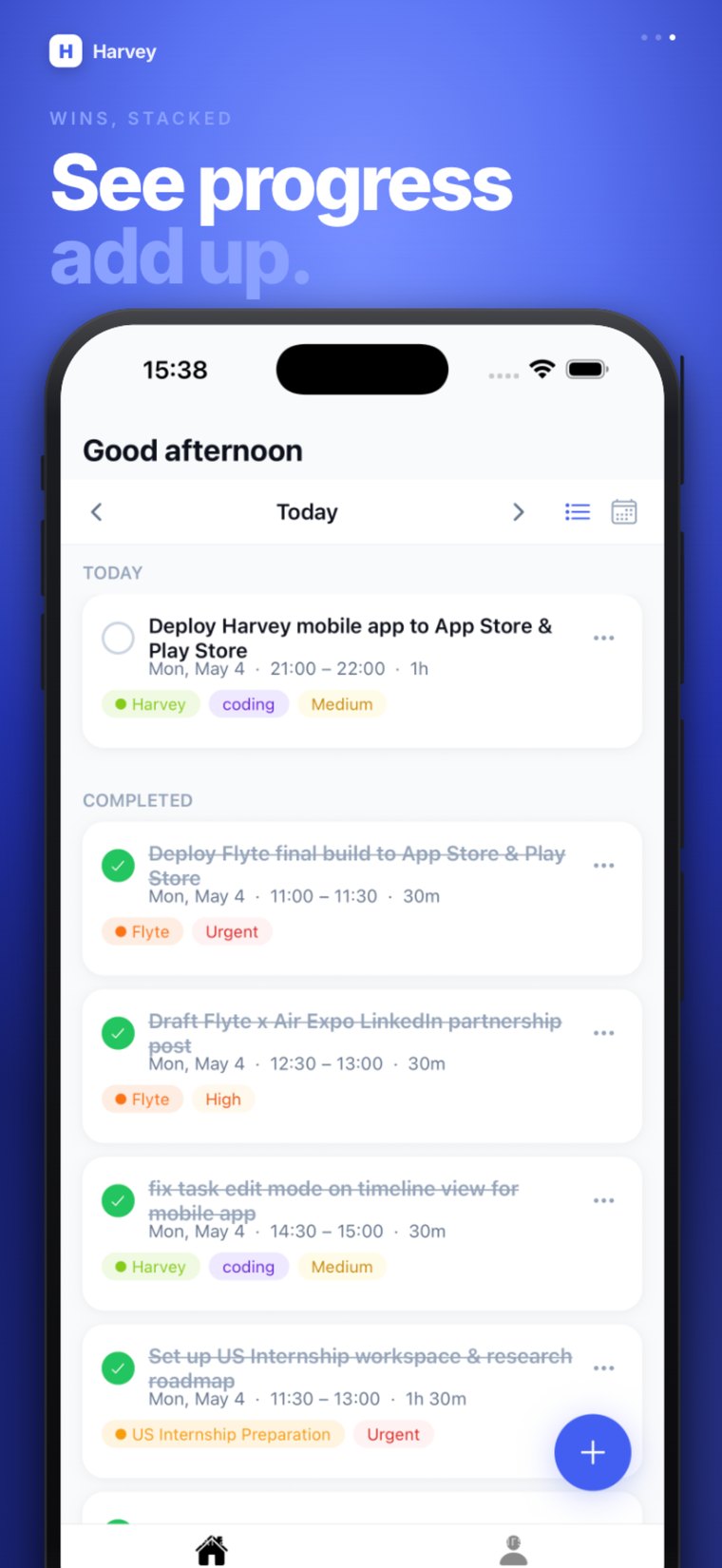 Harvey on iOS — progress adding up